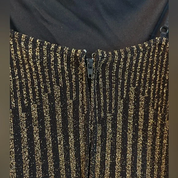 Altar'd State Black & Gold Mini Dress - Picture 6 of 8